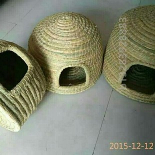 猫窝冬暖窝草编猫窝狗窝大号猫窝垫抓板底座可打开舒适型草窝