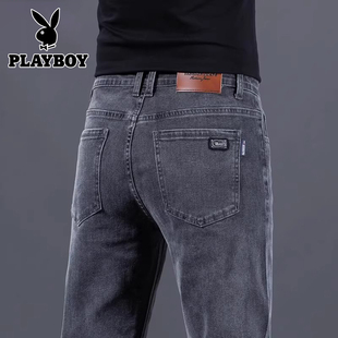 新款 直筒休闲长裤 牛仔裤 商务高端修身 子男 男士 花花公子2026春夏季