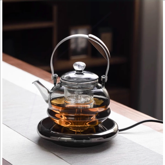新款小坐电陶炉1300W超薄迷你小煮茶炉玻璃壶型煮茶炉电茶炉智能