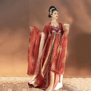 长生乐汉服女诃子裙全套唐制汉服女夏季唐风刺绣古装仙女裙春夏