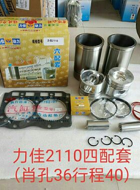 龙溪力佳SL2100 2105 2110四六配套缸套缸筒活塞环销配发动机配件