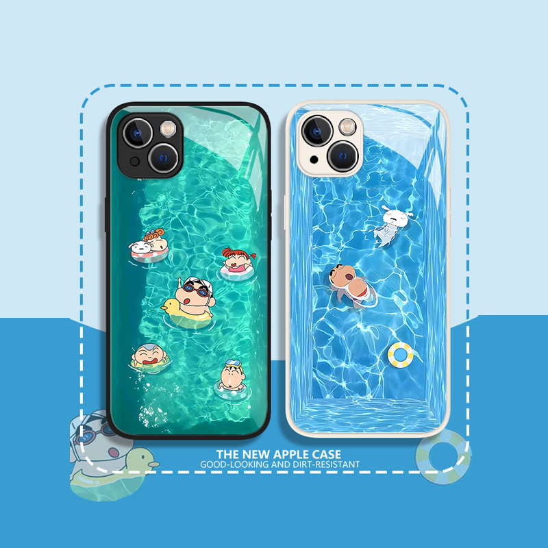 夏日小新oppoa系列玻璃壳可爱女