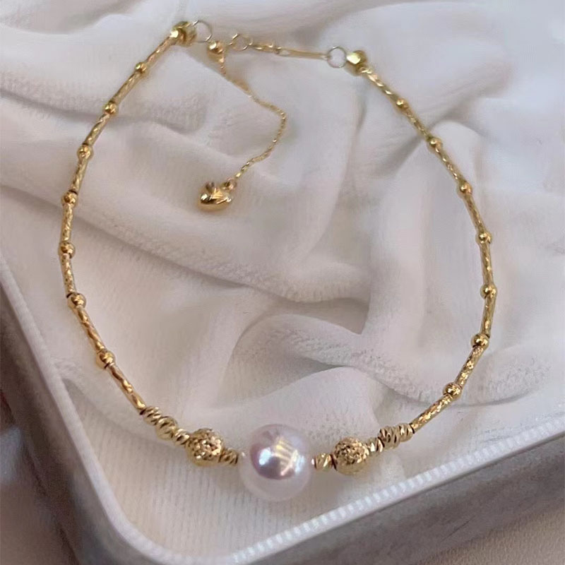 爆闪菠萝珠海水珍珠手链