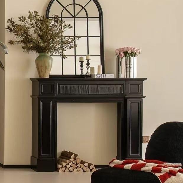 美式复古欧式壁炉装饰柜装饰壁炉架雕花乡村民宿法式客厅玄关摄影