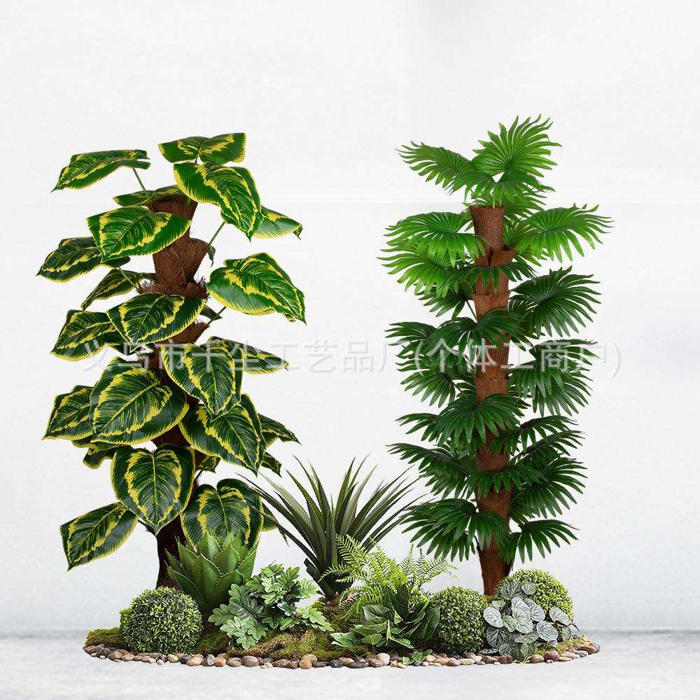 125cm真树绿植盆栽落地盆栽中大型假树盆景家居装饰落地摆件