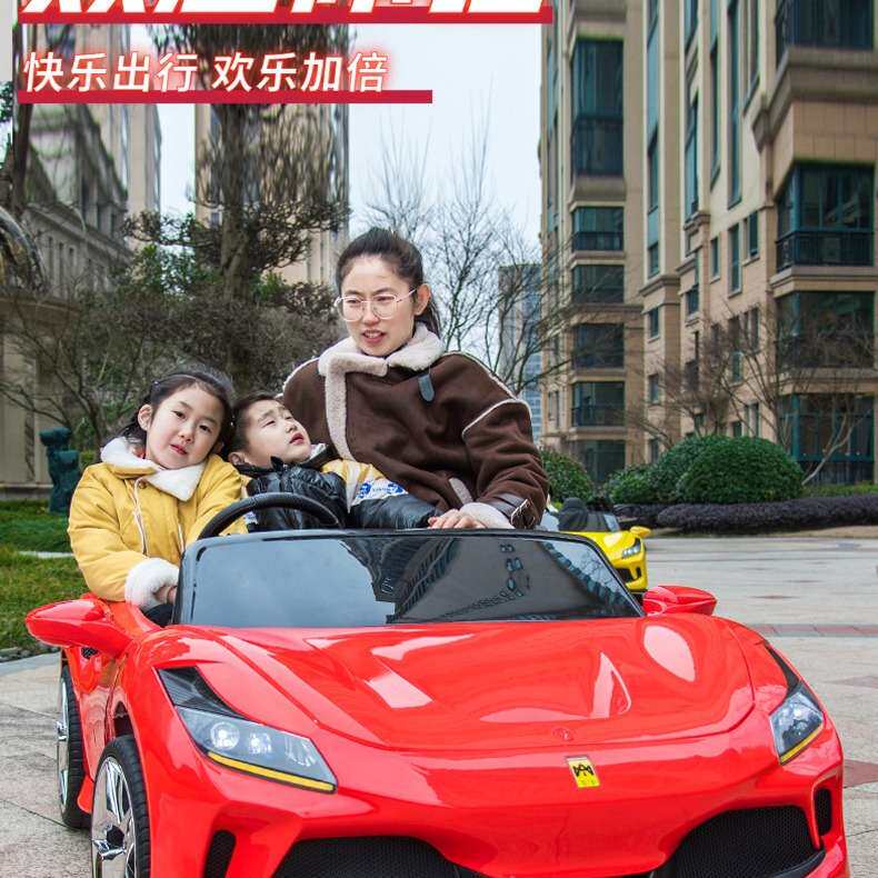 新款儿童电动汽车超大款四轮遥控跑车亲子可坐双人四轮宝宝玩具车
