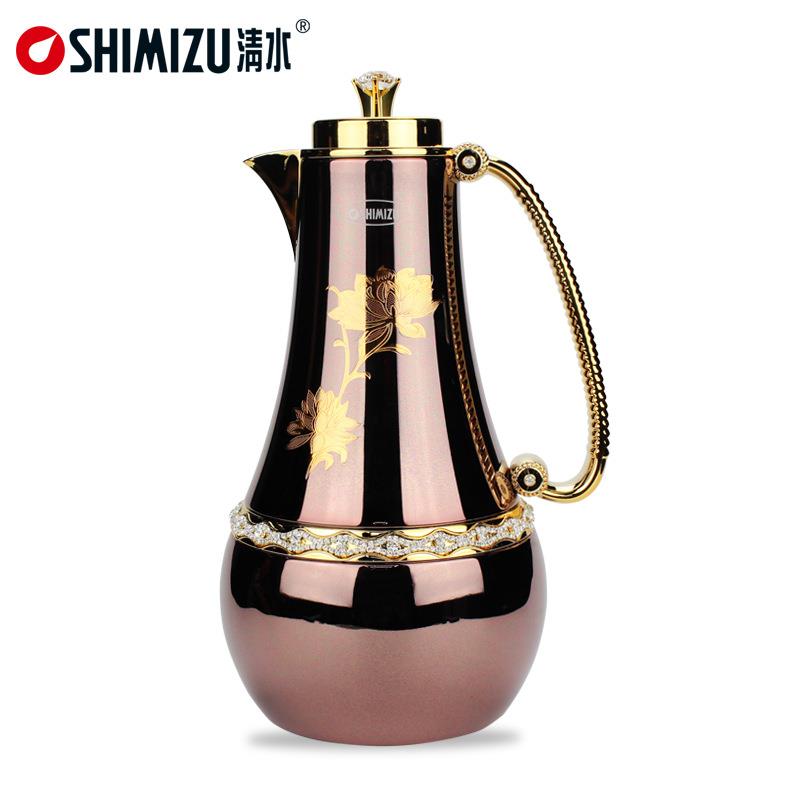 SHIMIZU/清水保温壶欧式保温热水瓶家用玻璃内胆暖壶2975