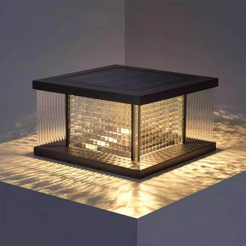 太阳能柱头灯户外防水墙头庭院灯现代室外别墅大门花园围墙柱子灯