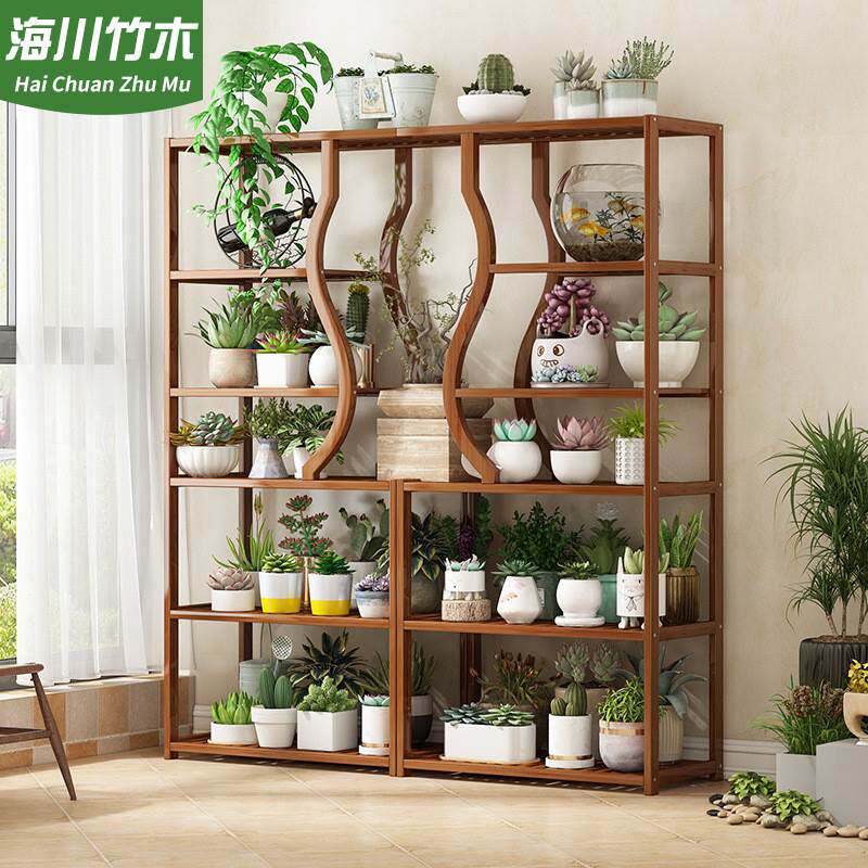 花架置物架阳台客厅落地式绿萝花盆架多层大型植物架悬挂摆放架子