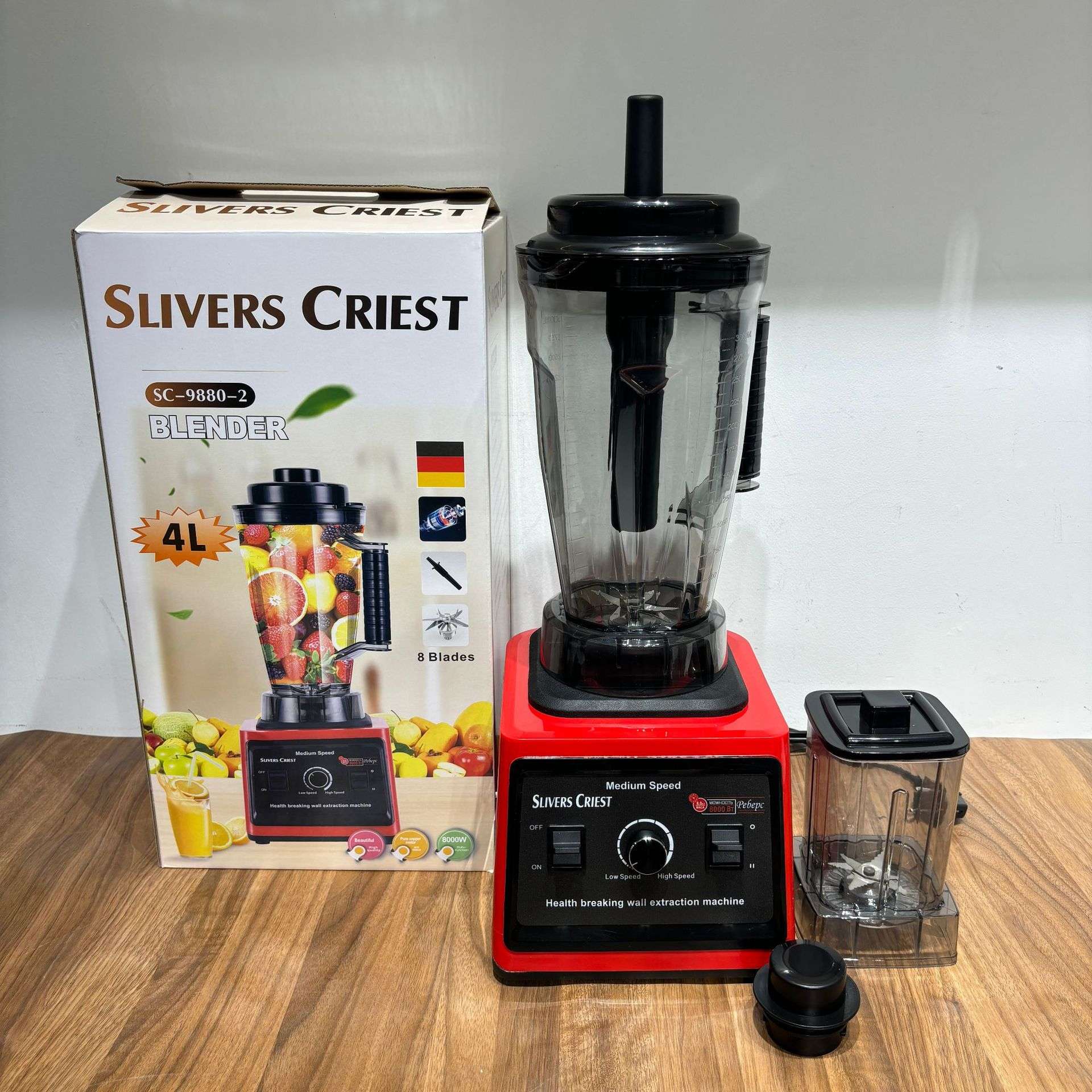 4L 2 in 1 blender 破壁机榨汁机多功能搅拌机外贸工厂双杯