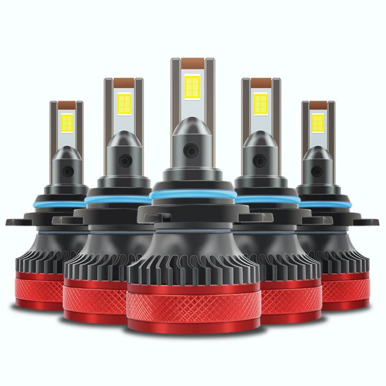 M9汽车LED前大灯散热超亮聚光汽车灯泡ledH7H4H19005汽车改装