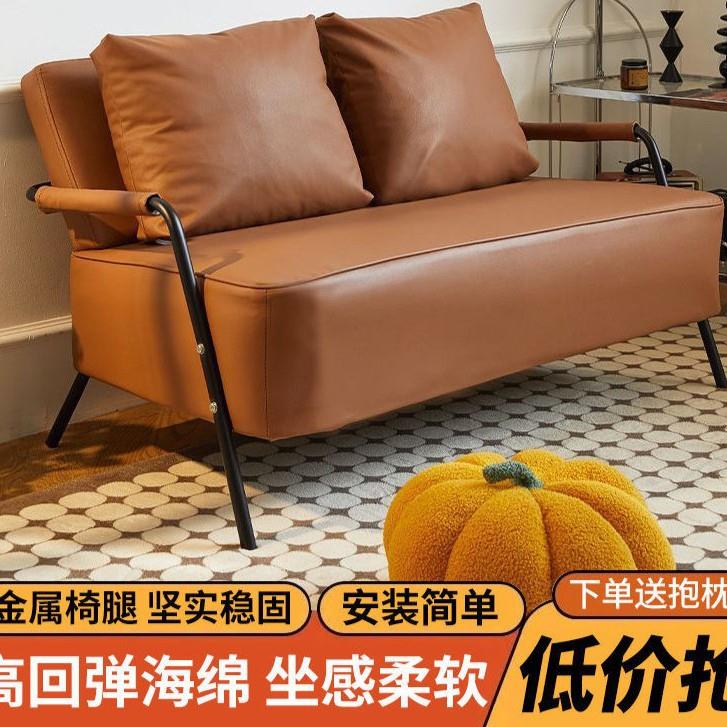 单人布艺沙发客厅2026新款出租房小户型豆腐块直排科技布小沙发椅
