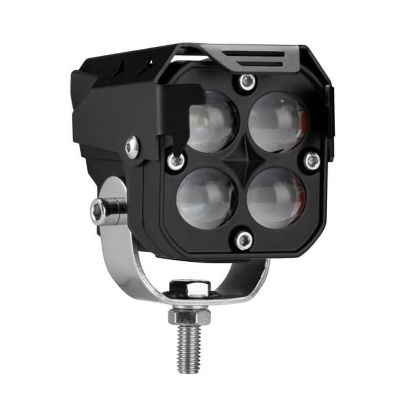 激光炮摩托车四透镜射灯远近一体超亮外置铺路强光LED