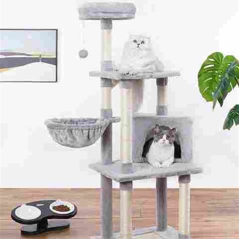 速发猫架子猫窝一体别墅大编猫抓式屋猫立猫爬杆型织猫跳板吊床