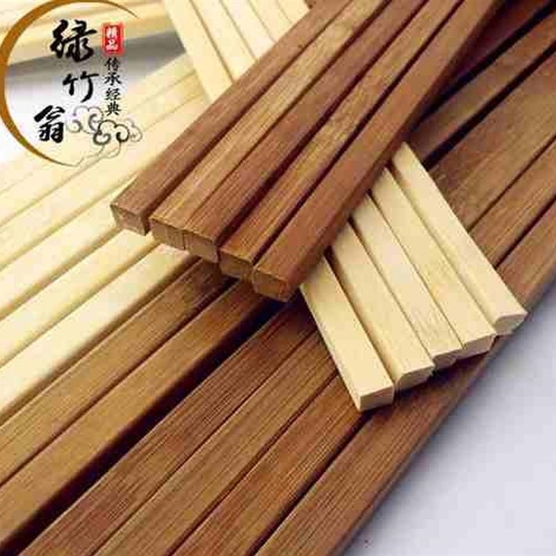速发老式加工碳化签框薄竹条材料加竹长宽拉丝鸟笼厚丝竹条竹方做