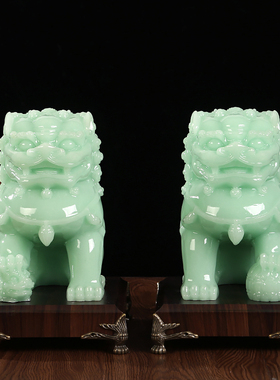 速发家石狮子摆件室对家用看门招财镇宅办公一客厅玄关门厅玉居装