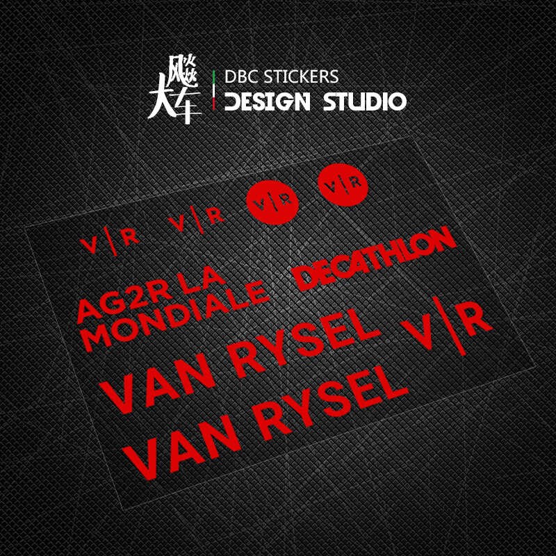 速发适用于光饰公路自行车骑个RCR队版贴头盔贴纸行性防水反装贴