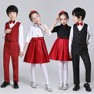 速发儿诵大合唱演出服男童主持人礼演小学生集体歌唱祖国朗童表服
