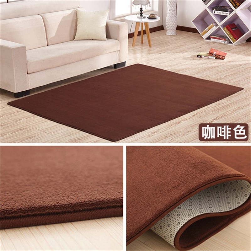 速发简约珊门绒地毯卧室床边毯榻榻窗飘米台客厅瑚厅满铺地垫批沉