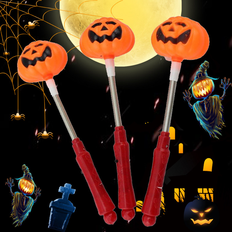 速发派节鬼节圣对南瓜骷髅鬼头幽灵手舞南瓜灯 手摇棒提台演出道
