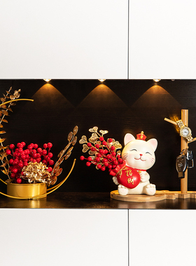 速发招财猫乔迁新居之喜礼物家居布置户饰品摆件入装进收玄关门纳
