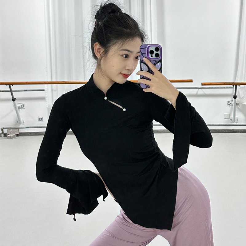 速发古典舞蹈服新款上衣飘逸长袖练功服套装形体瑜伽中国舞服装