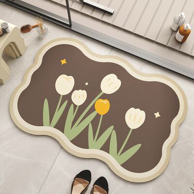 速发简约硅藻泥可垫卫生间速干脚防地冲洗家用进门垫浴室吸水垫垫