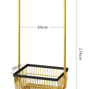 速发移动服装店展示架落地式专用装轮架挂衣列带陈子购物推车置物