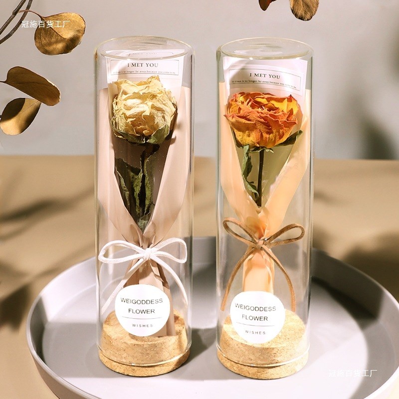 速发永生花摆件玫友花干花满天迷星你花老师教师节朋瑰生生日礼物