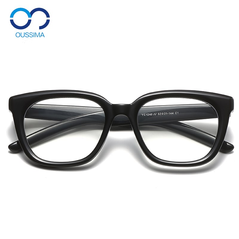 速发防黑框透明果冻色粗蓝光男大框素颜变色文艺框架平光近视镜