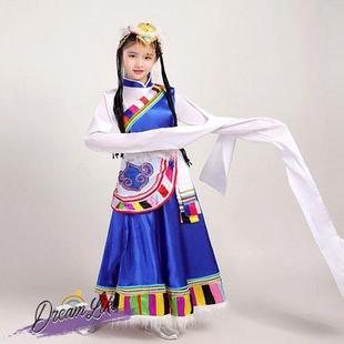 速发藏族舞童演出服装 民族风儿蹈 童少数西藏少儿民族表演服饰水袖