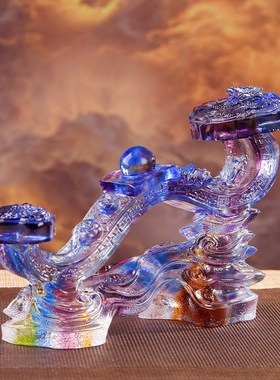 速发琉璃家礼意客厅摆件玉居饰品玄关酒柜装饰品开业礼物乔迁新居