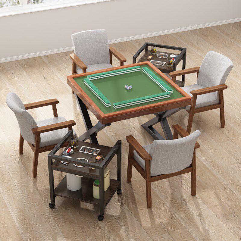 速发桌餐桌家用小型手搓棋牌桌打牌掼蛋桌子简易象棋桌椅组合