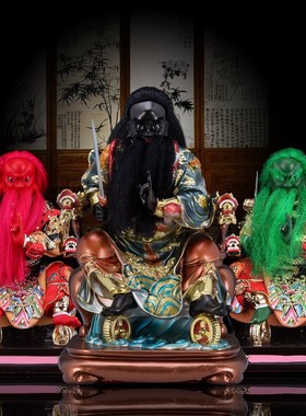 速发/主公三兄弟神像4法12寸洪公肖公公张都天圣君客厅桌面摆件