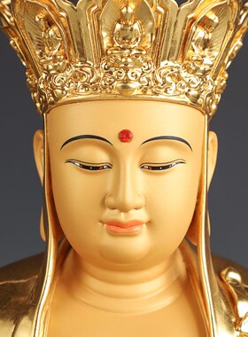 速发贴金纯铜地家王佛像藏用地藏王菩萨佛像地藏佛像摆件