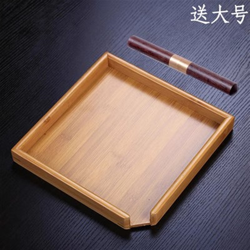 速发大号普洱盒盘茶茶饼开茶茶竹制分盘盘赏茶盘功夫茶道开茶