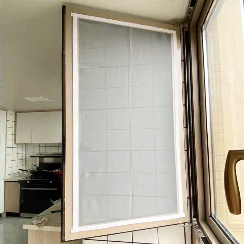 速发家用100网窗户防尘过滤目纱窗贴术魔拉链纱窗窗户防雨