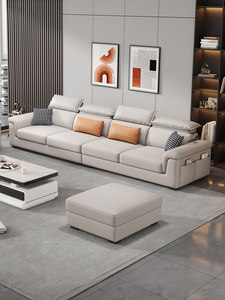 双虎家私官方布艺沙发客厅现代简约大小户型家具组合2023年新款科