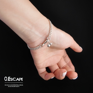 OE| 原创古巴链s925纯银侧身链葫芦吊坠福禄小众质感链条女生手链