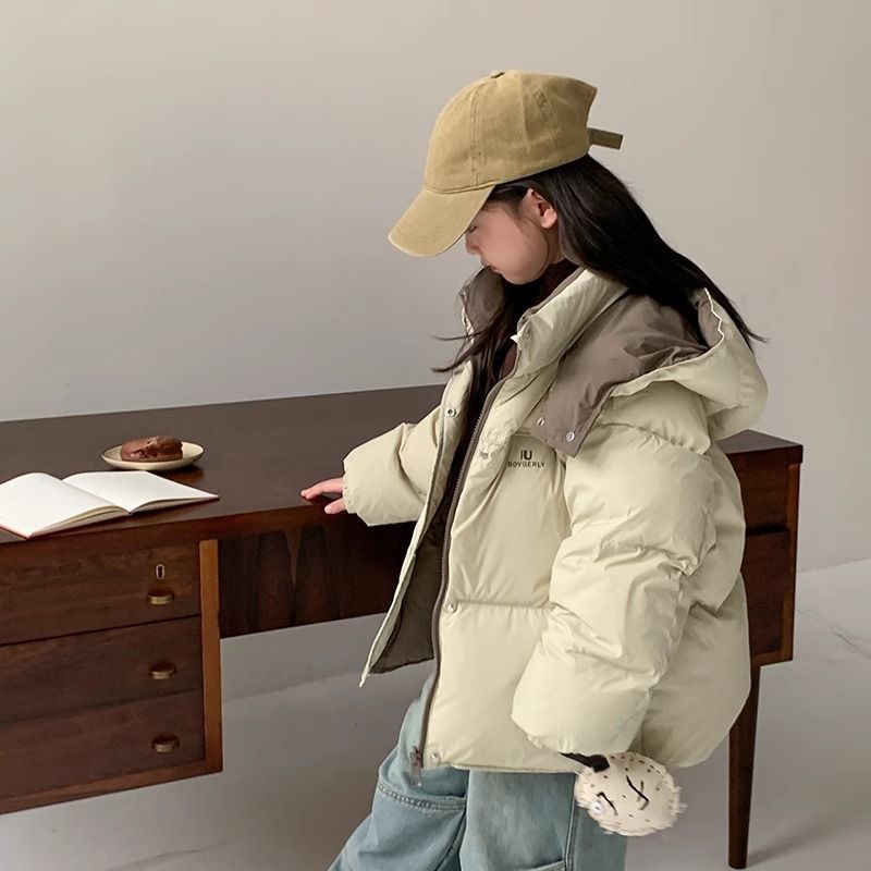 【双面穿】女童羽绒棉服2025新款冬装短款加厚保暖中大童童装外套