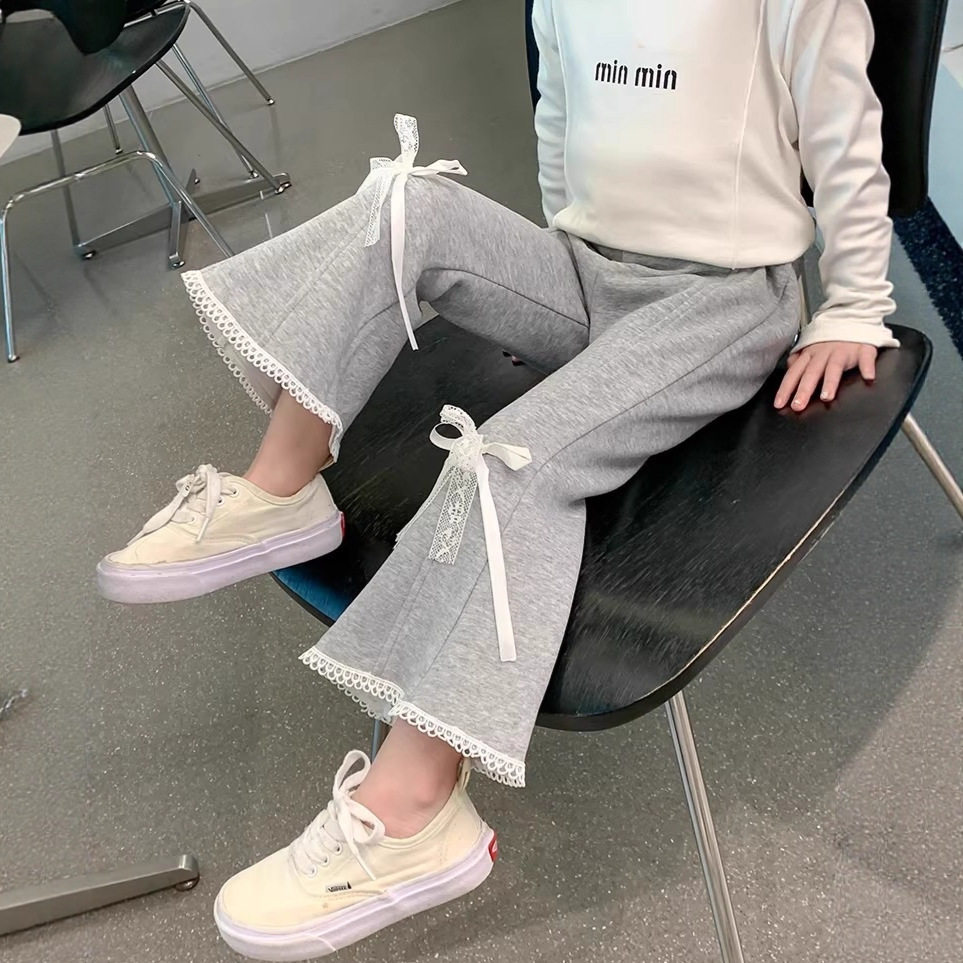 女童裤子春秋款2025新款洋气长裤儿童秋装休闲 女宝宝秋季喇叭裤