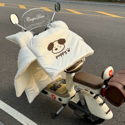 2024新款电动车挡风被冬季加绒加厚防水防寒电车电瓶车防风罩冬款