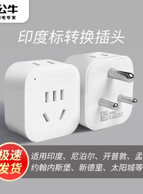 公牛印度标转换器插头插座孟买新德里尼泊尔接头小南非标出行
