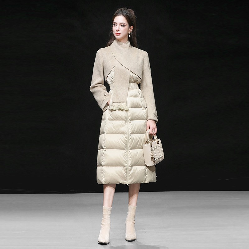 宽松DF收腰2024新款气质羽绒服