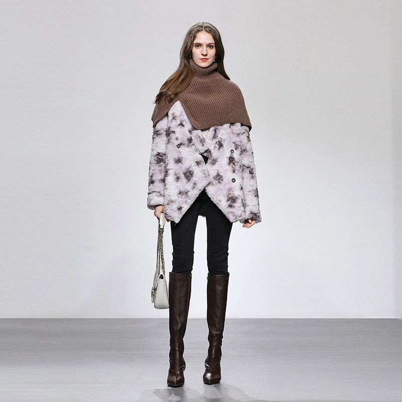 20255冬新款女装复古晕染复合环保皮草一体防风保暖包臀大衣外套,女装/女士精品,皮草,淘宝优惠券,粉丝福利购,淘宝优惠卷