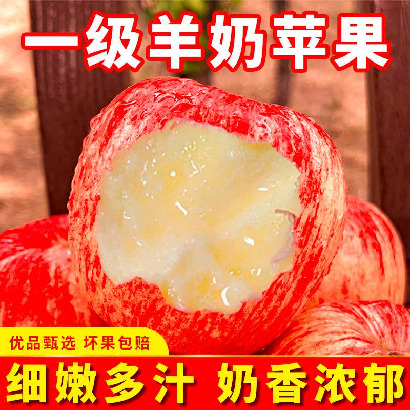 产地直发果小北羊奶苹果脆甜多汁应季脆甜红富士新鲜孕妇水果整箱