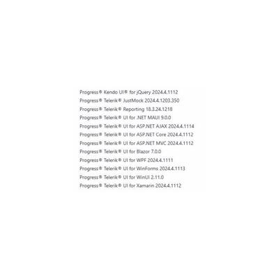 Telerik 2024 Q4 All Components