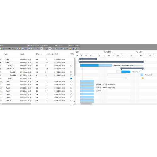 DlhSoft Gantt Chart Hyper Libr