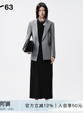 D63女装春新品黑色背心吊带裙中长款直筒不规则收腰无袖连衣裙