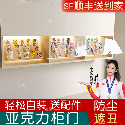手办展示柜门亚克力装饰品手办收纳防尘简易柜门定制切割多功能